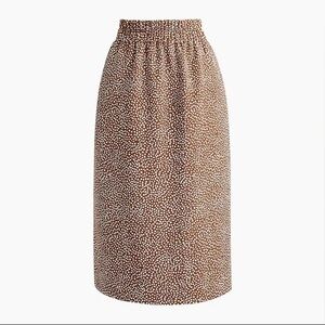 J‎ crew Brown Polka Dot Skirt